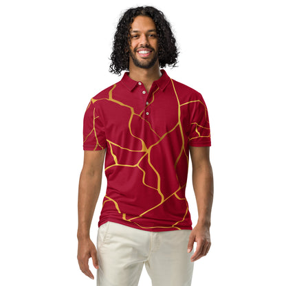 Polo cintré homme Prestige™ Vin et Or Filament