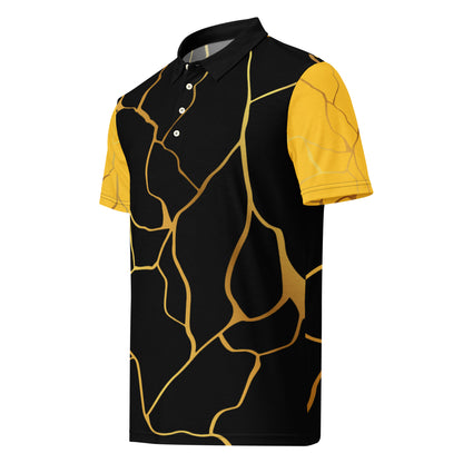 Polo cintré homme Prestige™ Noir Jaune et Or Filament