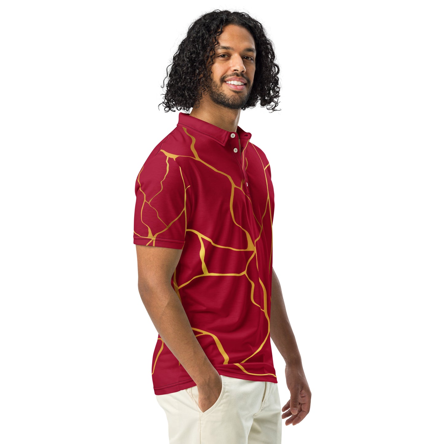 Polo cintré homme Prestige™ Vin et Or Filament