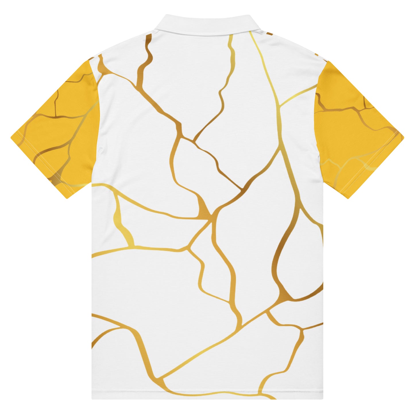 Polo cintré homme Prestige™ Blanc Jaune et Or Filament