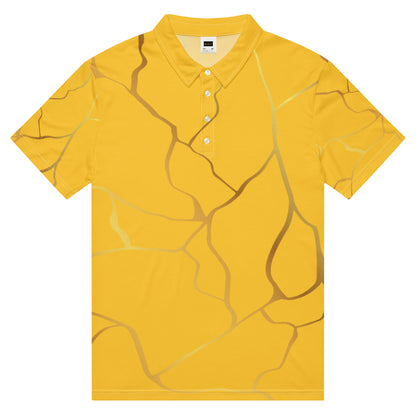 Tailliertes Herren-Poloshirt aus Prestige™-Filament in Gelb und Gold