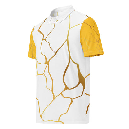 Polo cintré homme Prestige™ Blanc Jaune et Or Filament