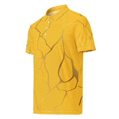 Tailliertes Herren-Poloshirt aus Prestige™-Filament in Gelb und Gold