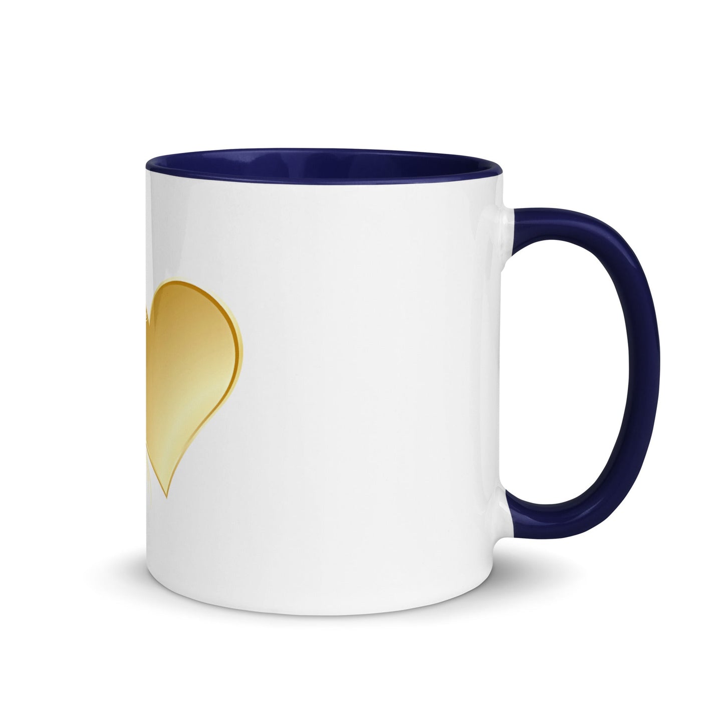 Mug Prestige™ Blanc à Intérieur Coloré Cœur d'or - Prestige SXM