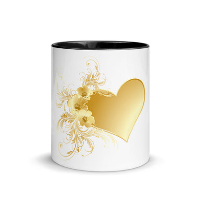 Mug Prestige™ Blanc à Intérieur Coloré Cœur d'or - Prestige SXM