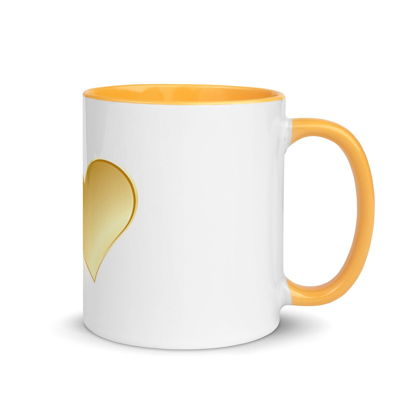 Mug Prestige™ Blanc à Intérieur Coloré Cœur d'or - Prestige SXM