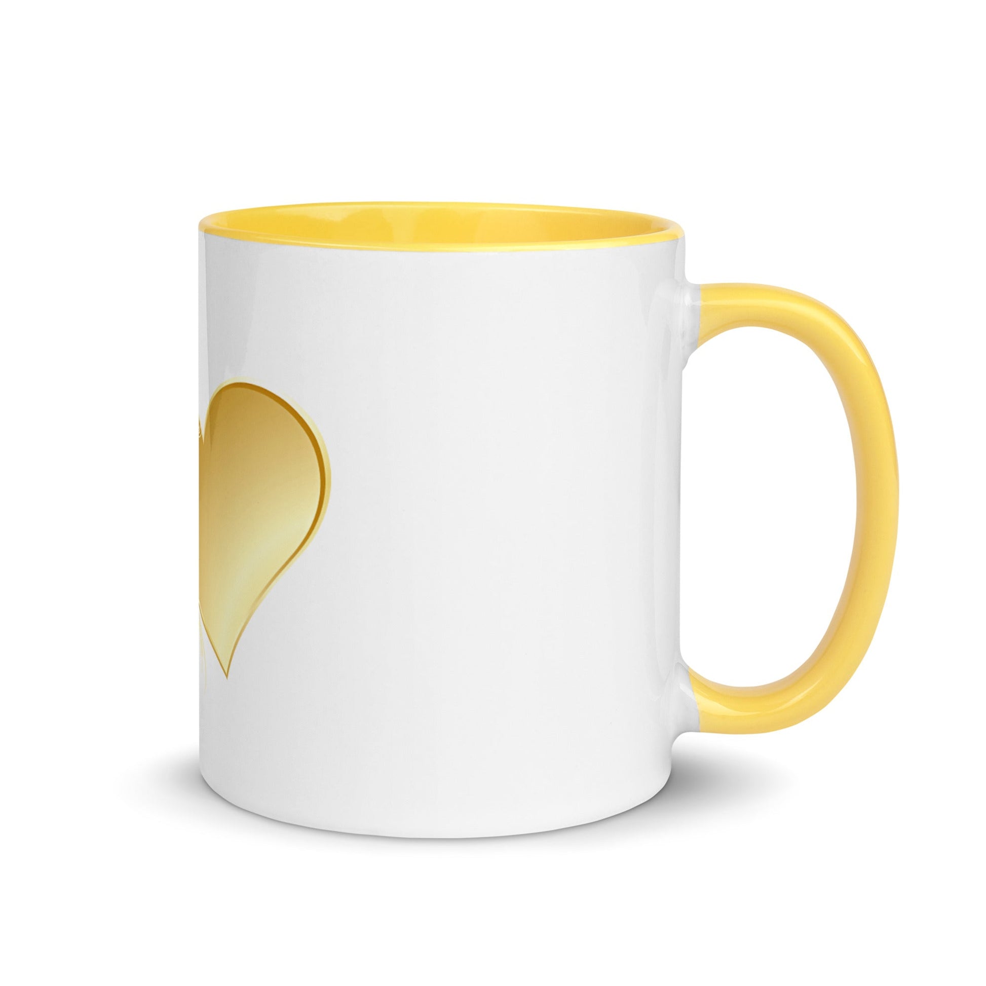 Mug Prestige™ Blanc à Intérieur Coloré Cœur d'or - Prestige SXM