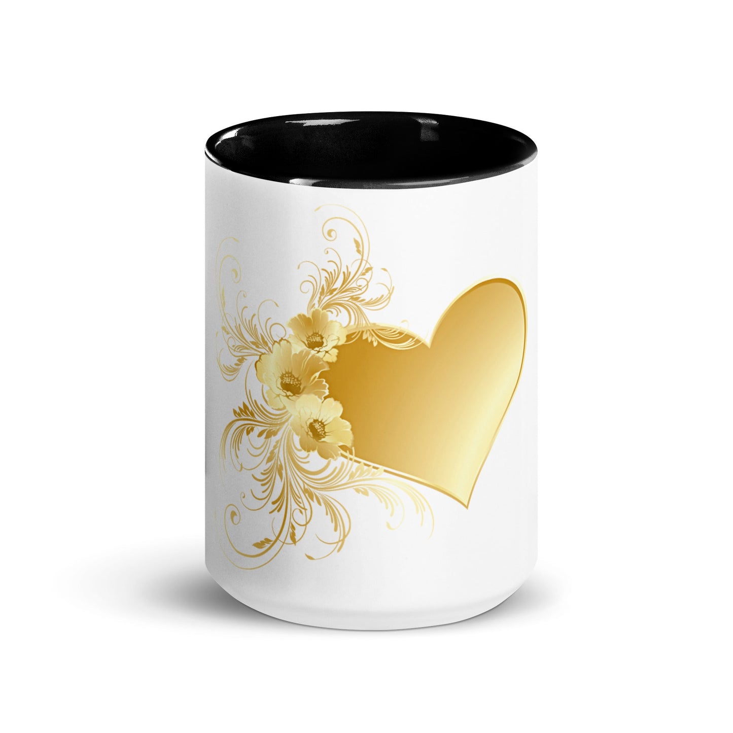 Mug Prestige™ Blanc à Intérieur Coloré Cœur d'or - Prestige SXM