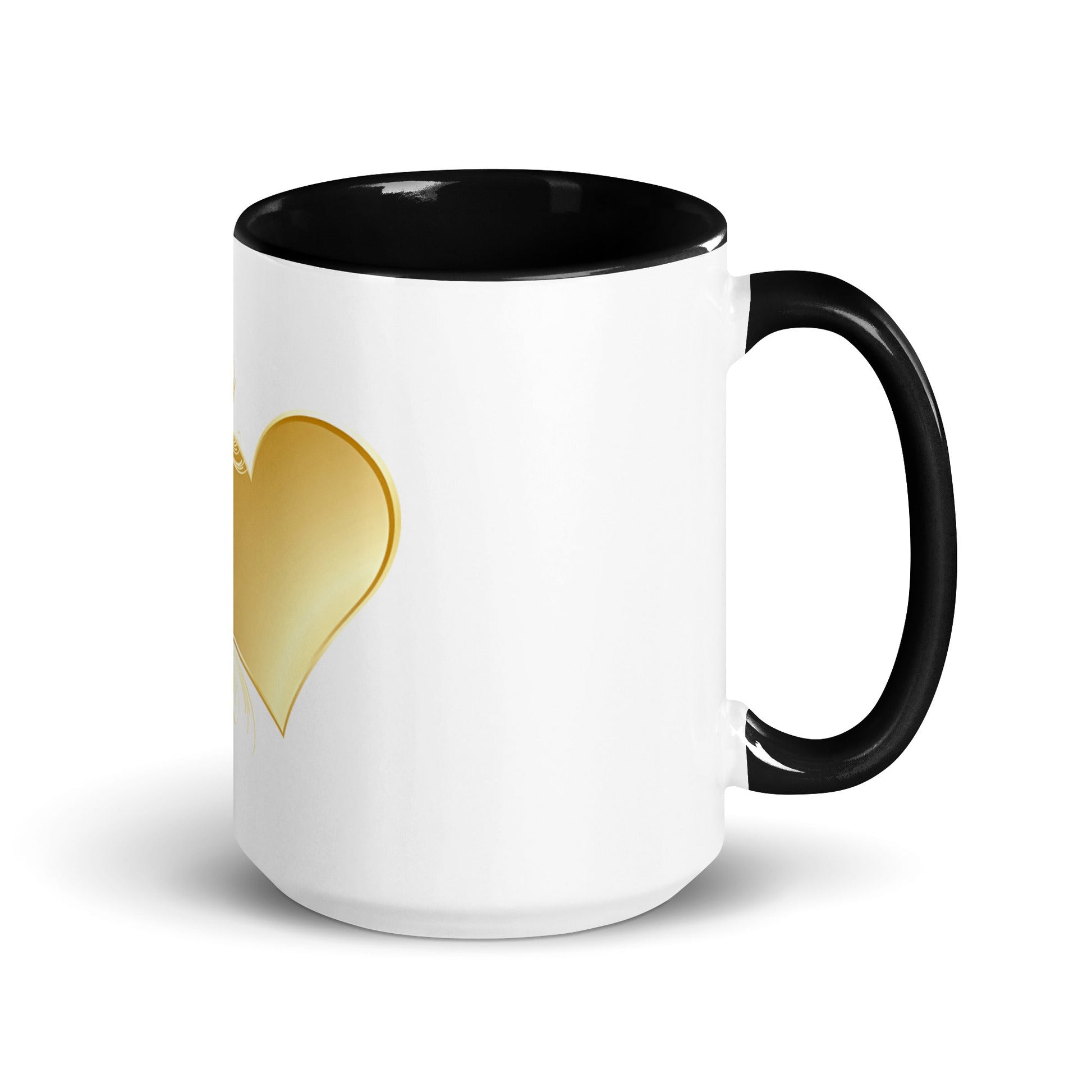 Mug Prestige™ Blanc à Intérieur Coloré Cœur d'or - Prestige SXM