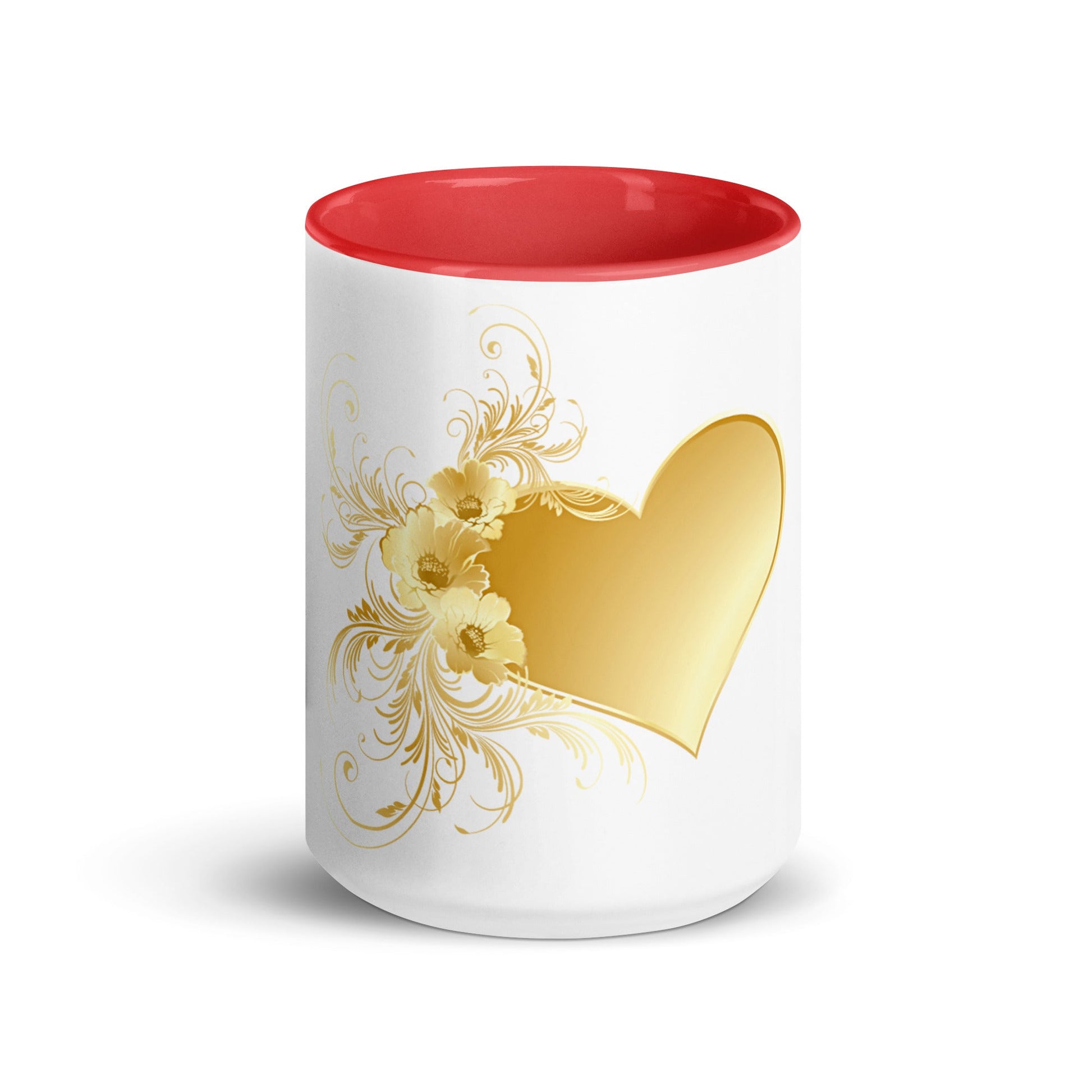 Mug Prestige™ Blanc à Intérieur Coloré Cœur d'or - Prestige SXM