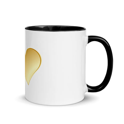 Mug Prestige™ Blanc à Intérieur Coloré Cœur d'or - Prestige SXM