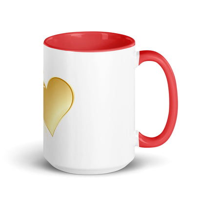 Mug Prestige™ Blanc à Intérieur Coloré Cœur d'or - Prestige SXM