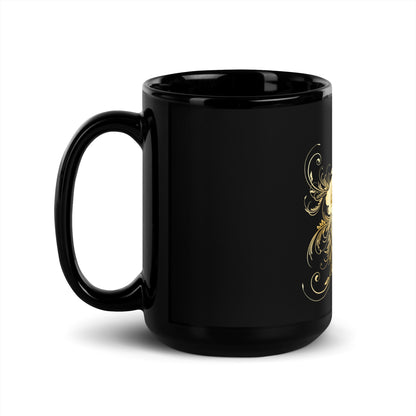 Mug Prestige™ Noir Brillant Coeur D'Or - Prestige SXM