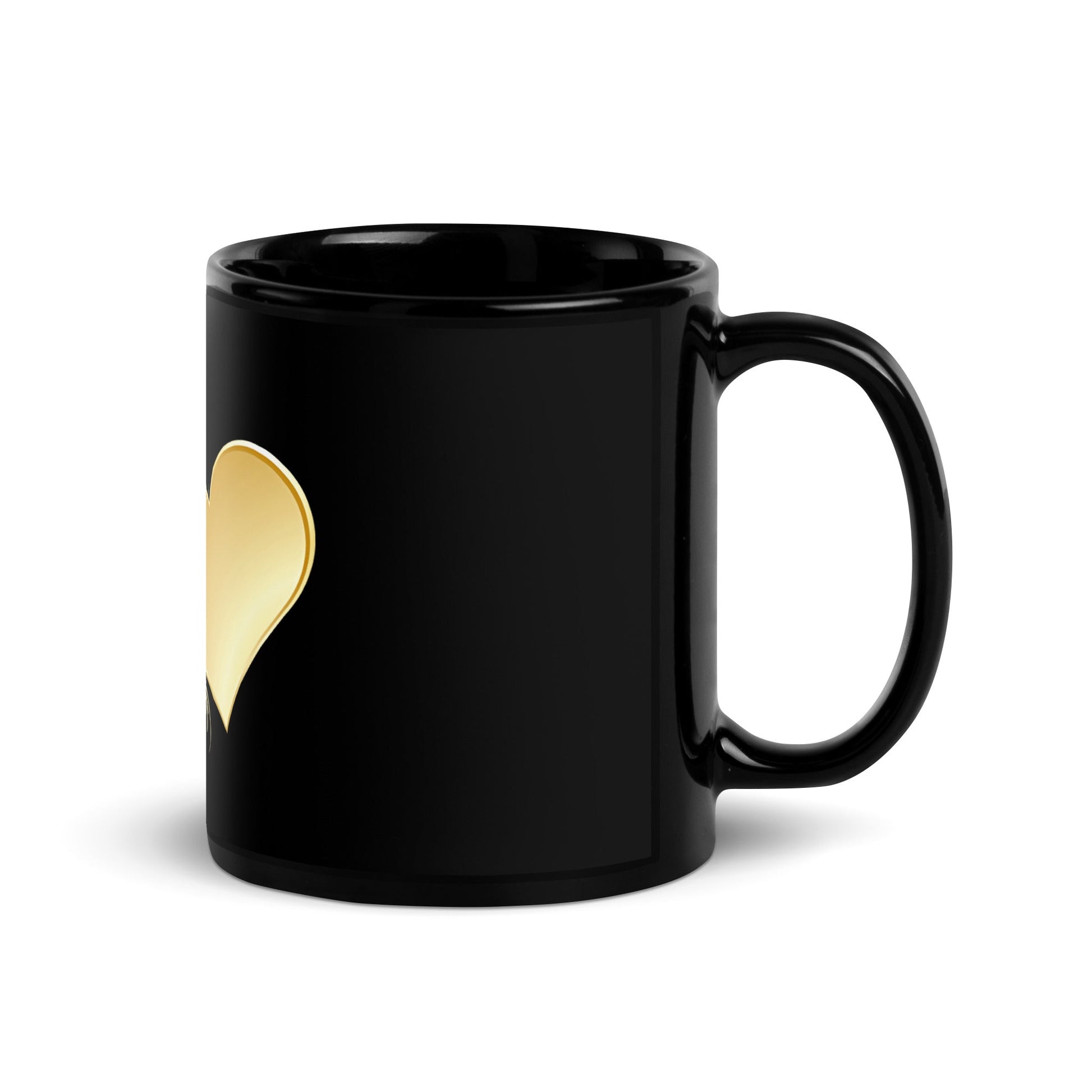 Mug Prestige™ Noir Brillant Coeur D'Or - Prestige SXM