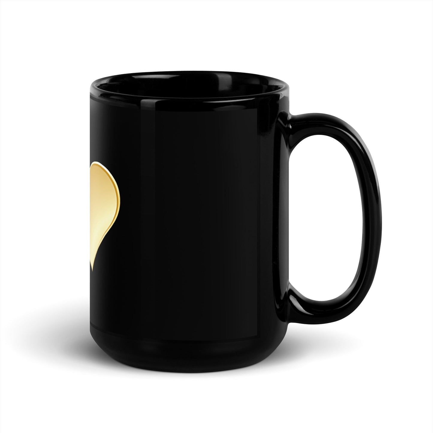 Mug Prestige™ Noir Brillant Coeur D'Or - Prestige SXM