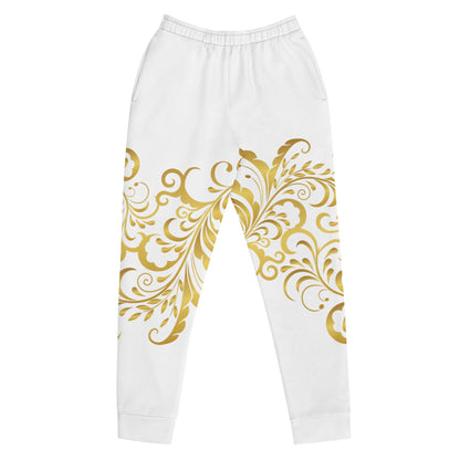 Pantalon de Jogging Prestige™ Blanc et Or Floraison Pour Femme - Prestige SXM