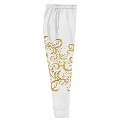 Pantalon de Jogging Prestige™ Blanc et Or Floraison Pour Femme - Prestige SXM