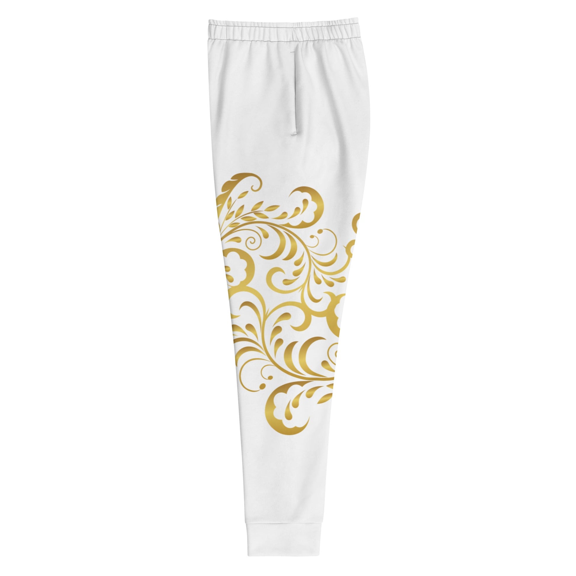 Pantalon de Jogging Prestige™ Blanc et Or Floraison Pour Femme - Prestige SXM