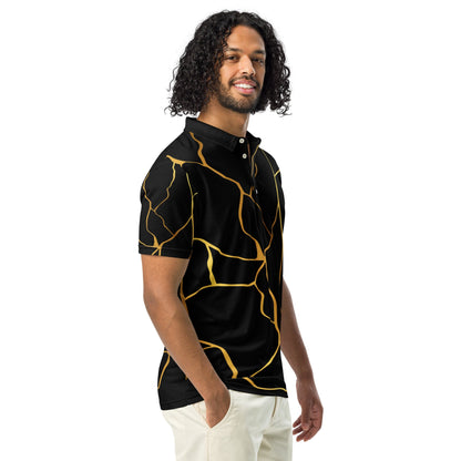 Polo cintré homme Prestige™ Noir et Or Filament - Prestige SXM