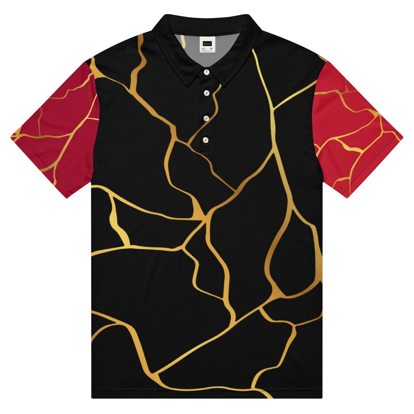 Polo cintré homme Prestige™ Noir Vin et Or Filament - Prestige SXM