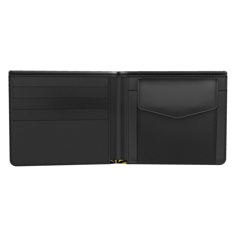 Portefeuille en Cuir Nappa Véritable pour hommes Prestige™ Noir et Or Floraison - Prestige SXM