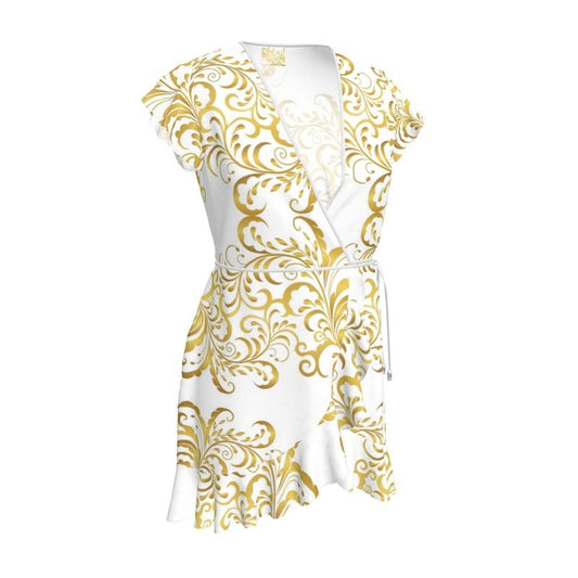 Robe à volants Prestige™ Blanc et Or Floraison - Prestige SXM