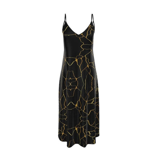 Robe de Nuit en Tissu charmant Prestige™ Noir et Or Filament - Prestige SXM