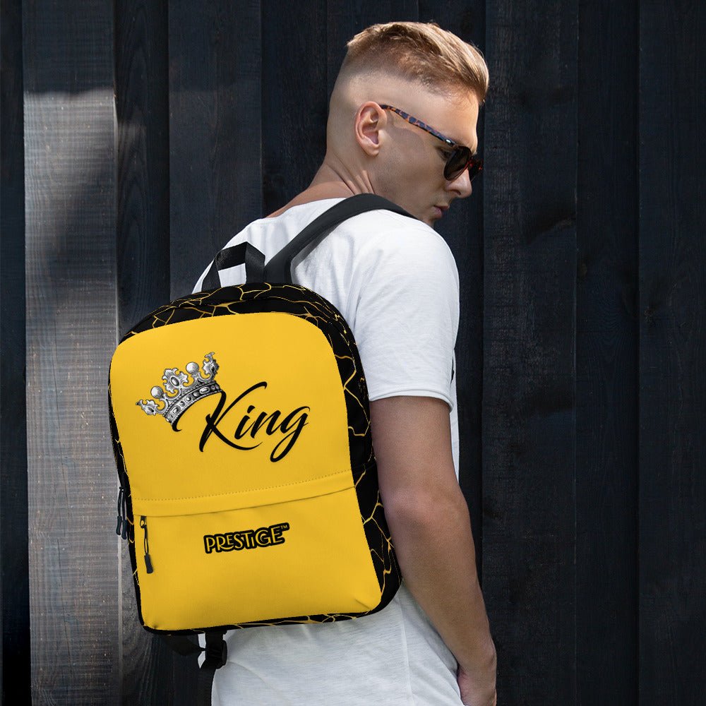 Sac à dos Prestige™ Noir et Jaune Filament d'Or "KING" - Prestige SXM