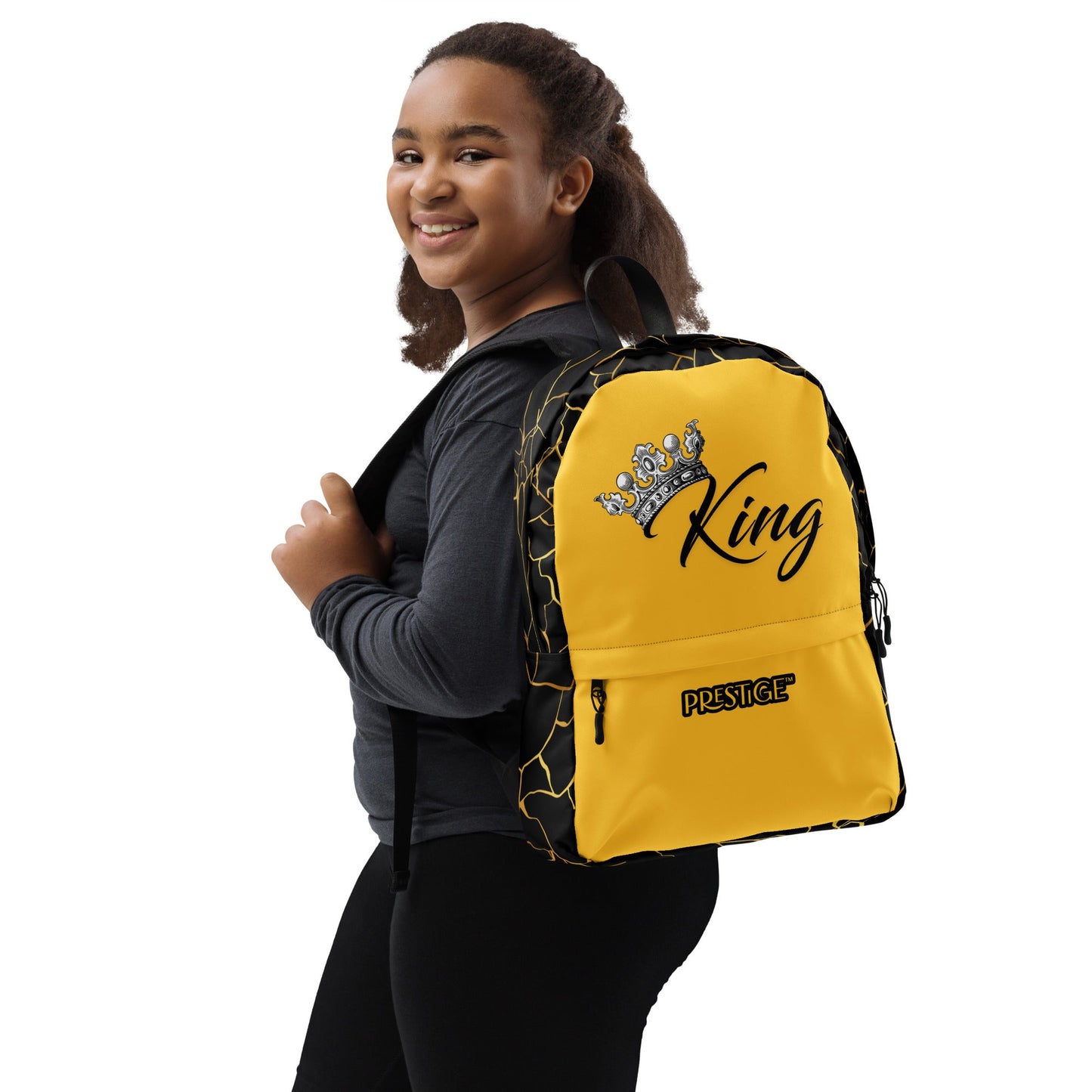 Sac à dos Prestige™ Noir et Jaune Filament d'Or "KING" - Prestige SXM