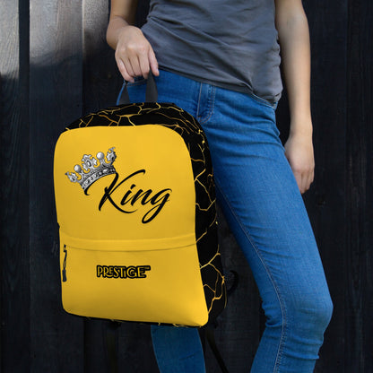 Sac à dos Prestige™ Noir et Jaune Filament d'Or "KING" - Prestige SXM