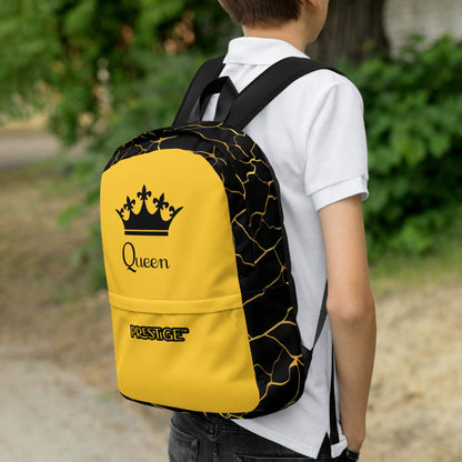 Sac à dos Prestige™ Noir et Jaune Filament d'Or "QUEEN" - Prestige SXM