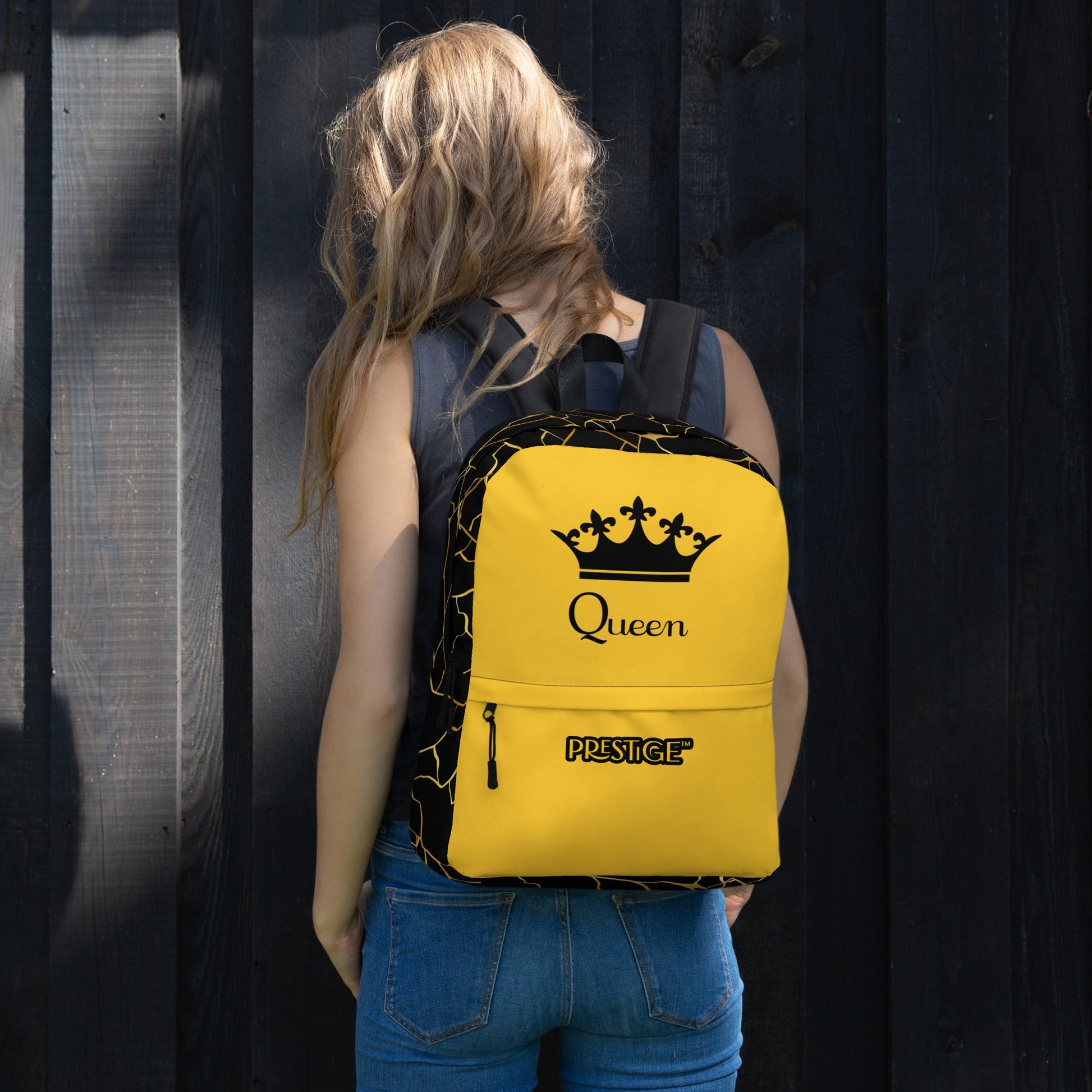 Sac à dos Prestige™ Noir et Jaune Filament d'Or "QUEEN" - Prestige SXM