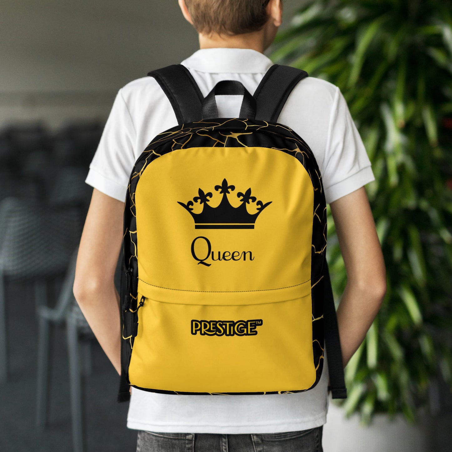 Sac à dos Prestige™ Noir et Jaune Filament d'Or "QUEEN" - Prestige SXM