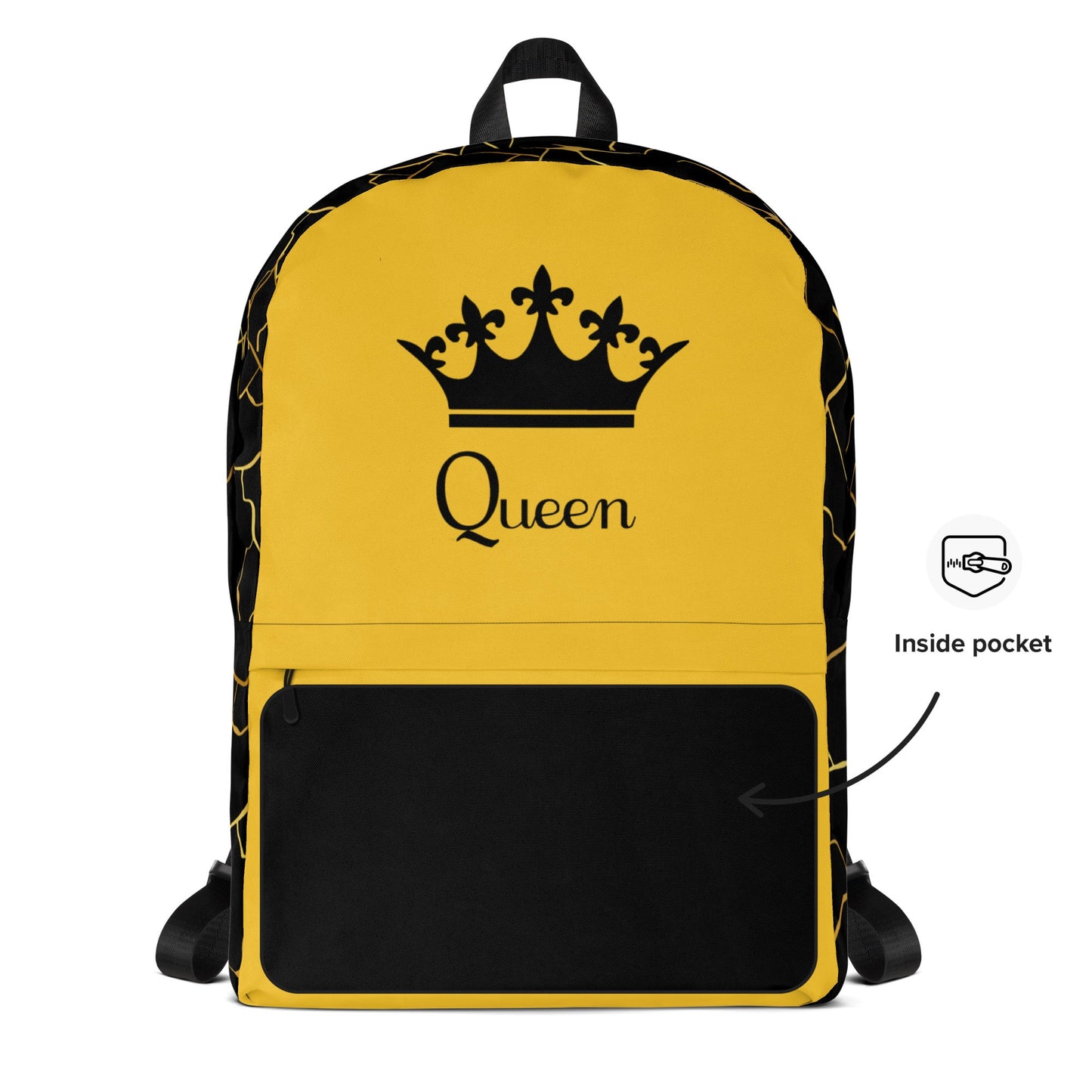 Sac à dos Prestige™ Noir et Jaune Filament d'Or "QUEEN" - Prestige SXM