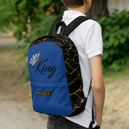 Sac à dos unisexe Prestige™ Noir et Navy Filament d'Or "KING" - Prestige SXM