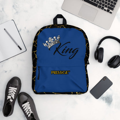 Sac à dos unisexe Prestige™ Noir et Navy Filament d'Or "KING" - Prestige SXM