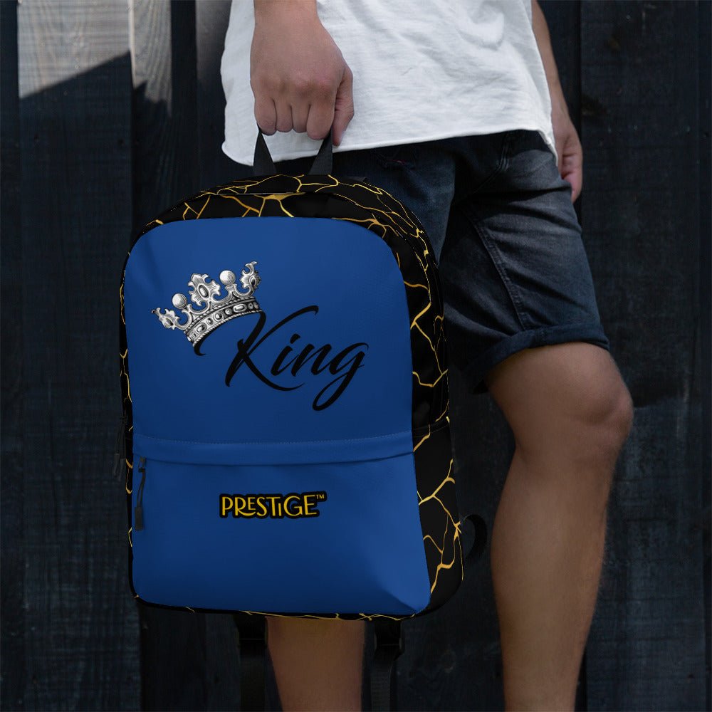 Sac à dos unisexe Prestige™ Noir et Navy Filament d'Or "KING" - Prestige SXM