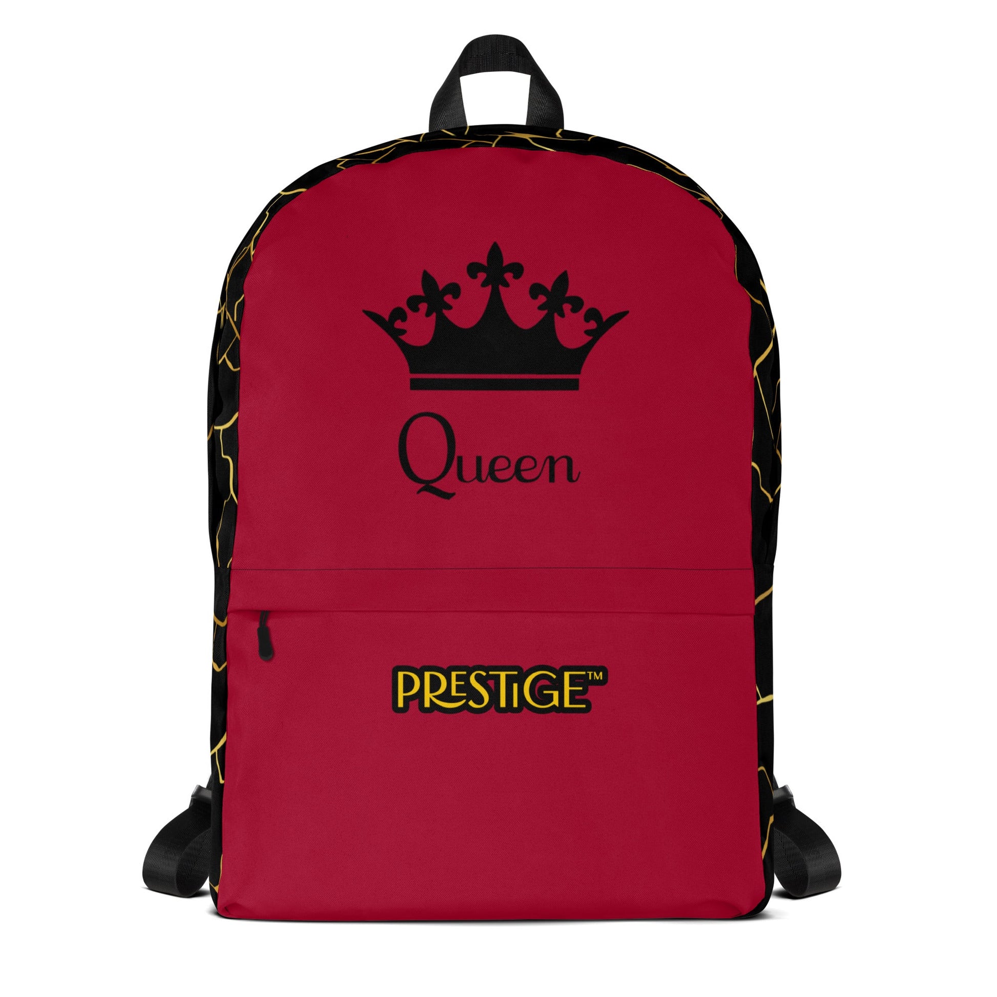 Sac à dos unisexe Prestige™ Noir et Vin Filament d'Or "QUEEN" - Prestige SXM