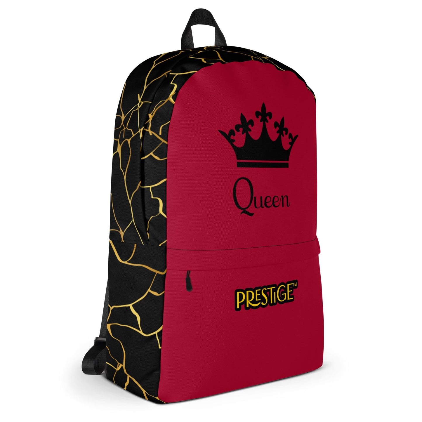 Sac à dos unisexe Prestige™ Noir et Vin Filament d'Or "QUEEN" - Prestige SXM