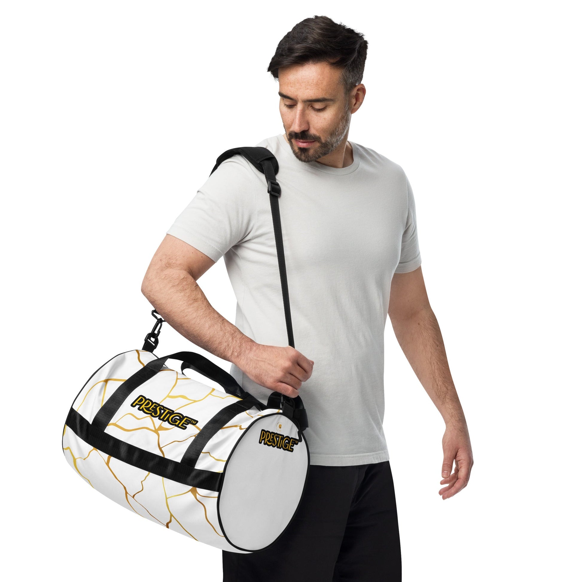 Sac de sport Prestige™ Blanc & Or Filament - Prestige SXM