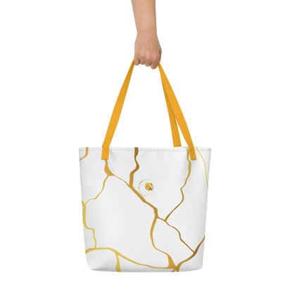 Sac Tote Prestige™ Blanc et Or Filament - Prestige SXM