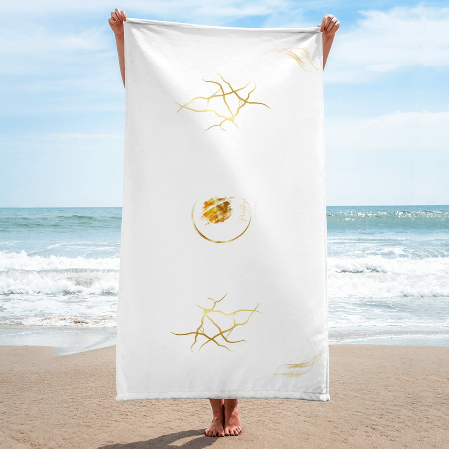 Serviette Prestige™ Blanc et Or - Prestige SXM