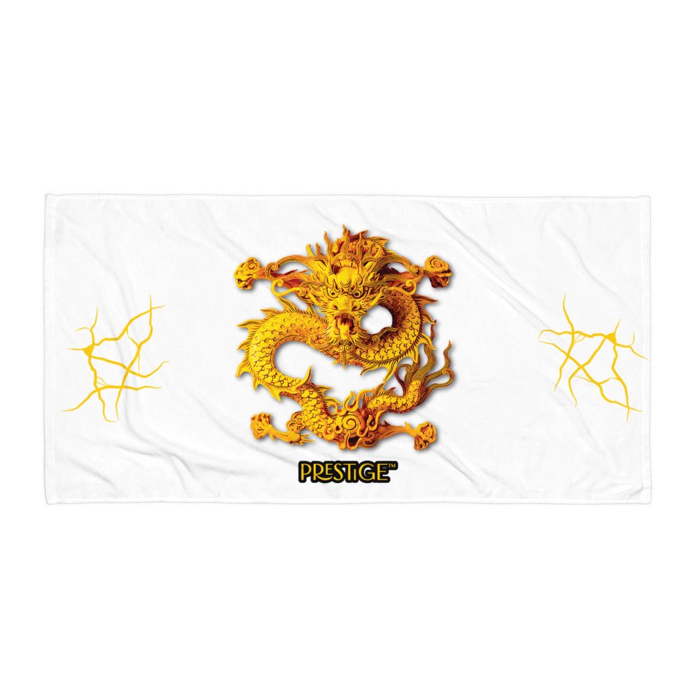 Serviette Prestige™ Blanc et Or Dragon - Prestige SXM