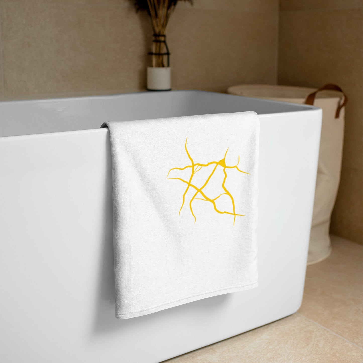 Serviette Prestige™ Blanc et Or Dragon - Prestige SXM