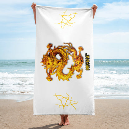 Serviette Prestige™ Blanc et Or Dragon - Prestige SXM