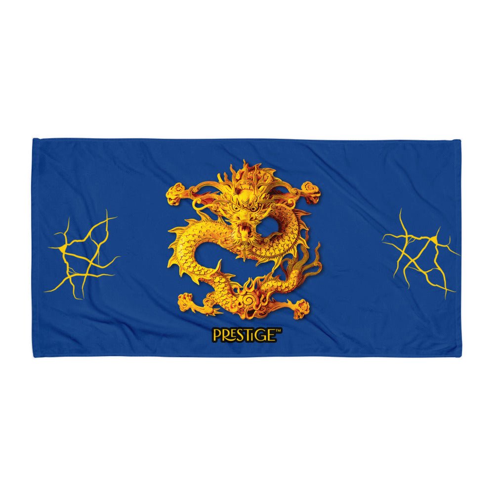 Serviette Prestige™ Bleu Royal et Or Dragon - Prestige SXM