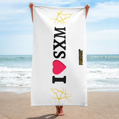 Serviette Prestige™ LOVE SXM Blanc et Or - Prestige SXM