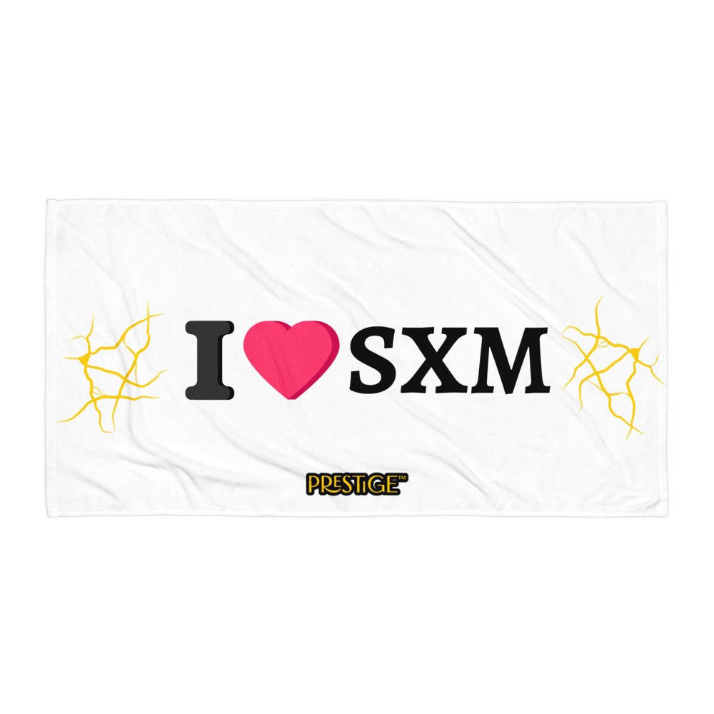 Serviette Prestige™ LOVE SXM Blanc et Or - Prestige SXM