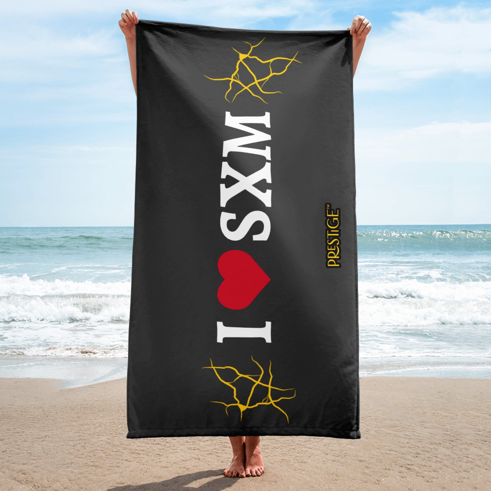 Serviette Prestige™ LOVE SXM Eclipse et Or - Prestige SXM