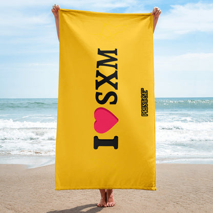 Serviette Prestige™ LOVE SXM Jaune et Or - Prestige SXM